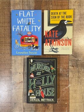 Set of 3 Cozy Mystery Paperbacks Book Bundle Crime Thriller Historical Fiction